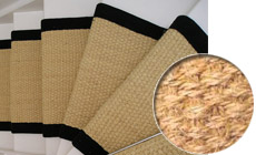 stair runner coir bleached. Coir Bleached Stair Runner carpet on winding stairs
